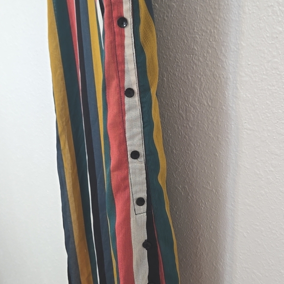 Revolve Line and Dot Striped Midi Lined Dress Beachy Vacation Artsy, size XS - Picture 5 of 8